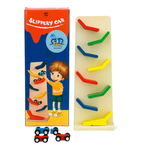 Kiddyraft Montessori Wooden Slippery Cars – Small Size