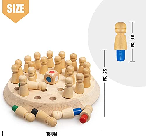 Kiddyraft Montessori Wooden Memory Chess - Image 2