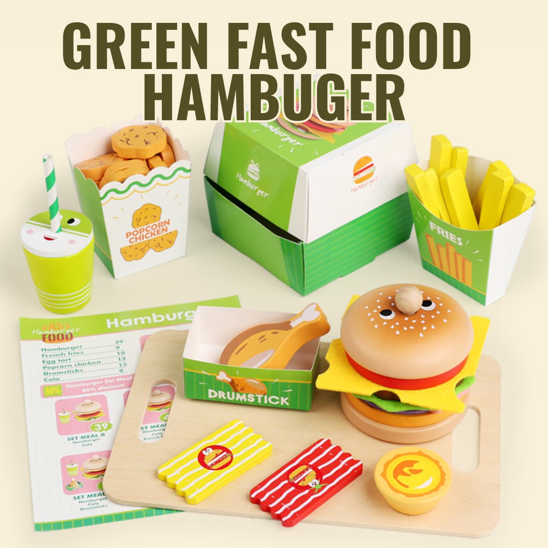 Kiddyraft Wooden Hamburger Toy - Image 2