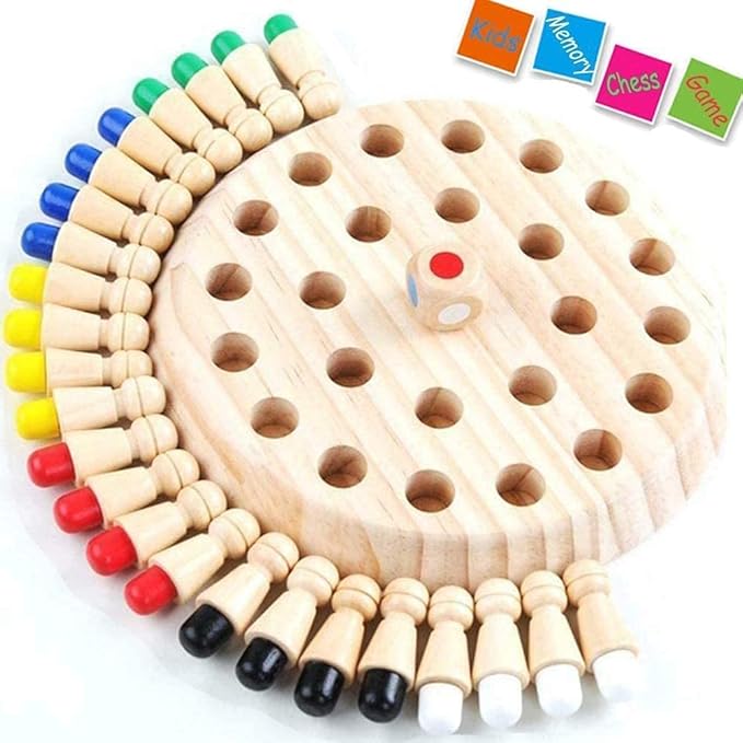 Kiddyraft Montessori Wooden Memory Chess - Image 3