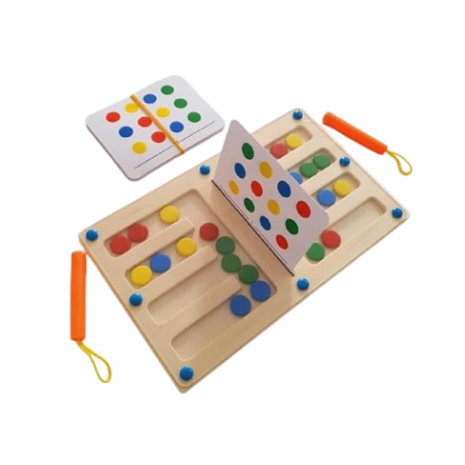 Kiddyraft Montessori Wooden Four-Colour Game Battle – Small Size - Image 2