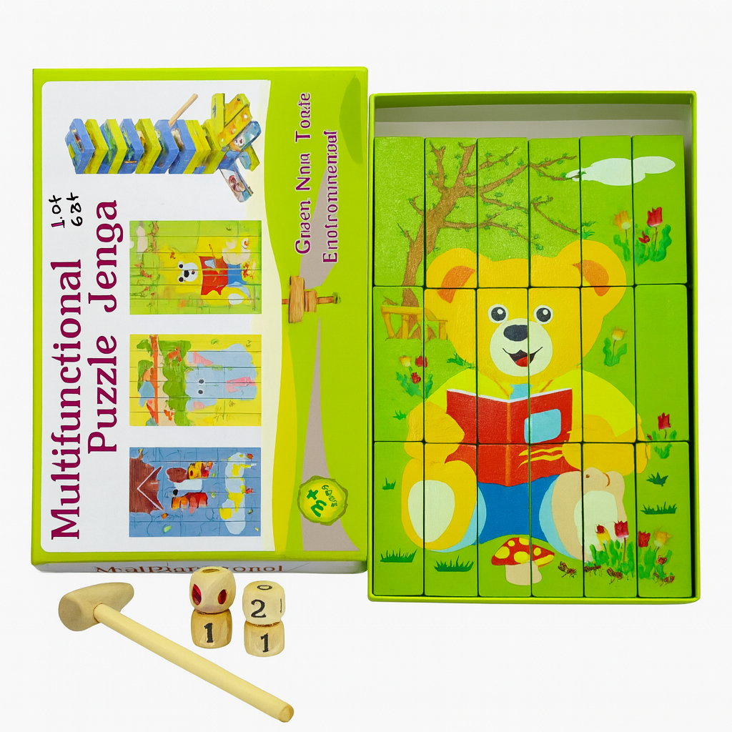 Kiddyraft Multi-Functional Puzzle Jenga - Image 2