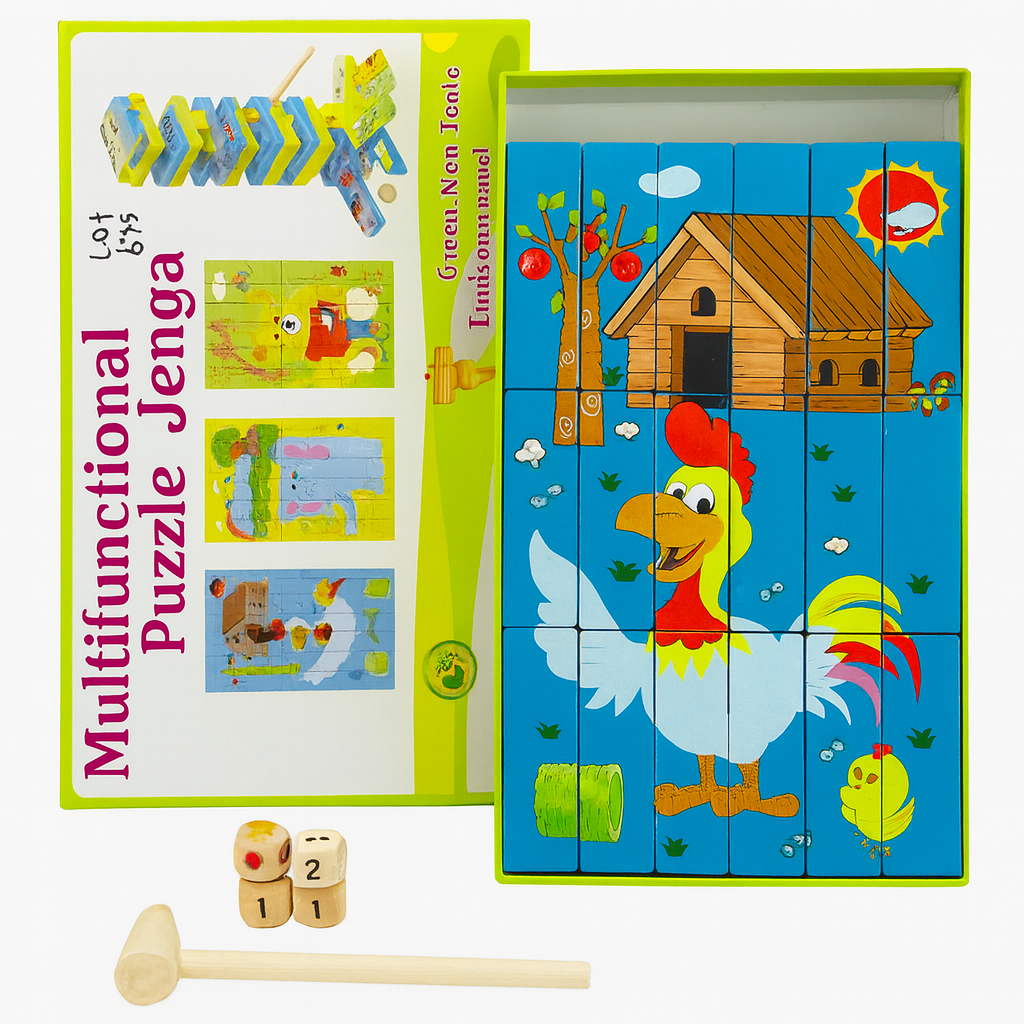 Kiddyraft Multi-Functional Puzzle Jenga - Image 3