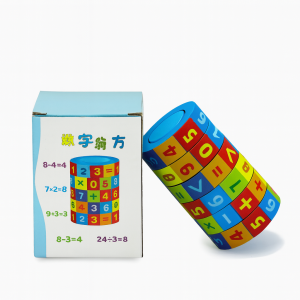 Kiddyraft Montessori Wooden Digital Rubik Cubes – Round Shape
