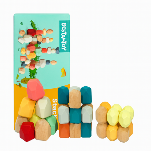 Kiddyraft Montessori Wooden Stacking Stones