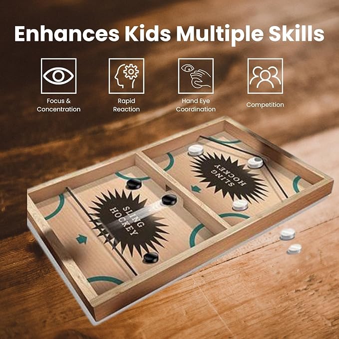 Kiddyraft String Hockey Wooden Board Game - Image 5