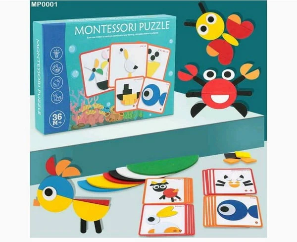 Kiddyraft Wooden Montessori Puzzle - Image 2