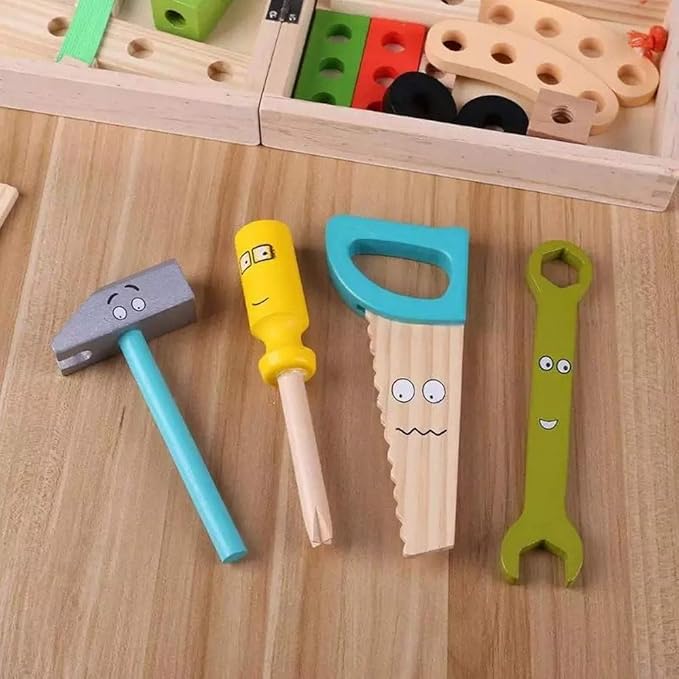 Kiddyraft Wooden Toolbox Set for Kids - Image 4