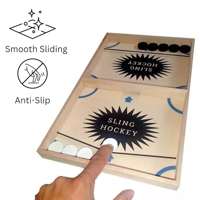 Kiddyraft String Hockey Wooden Board Game - Image 6